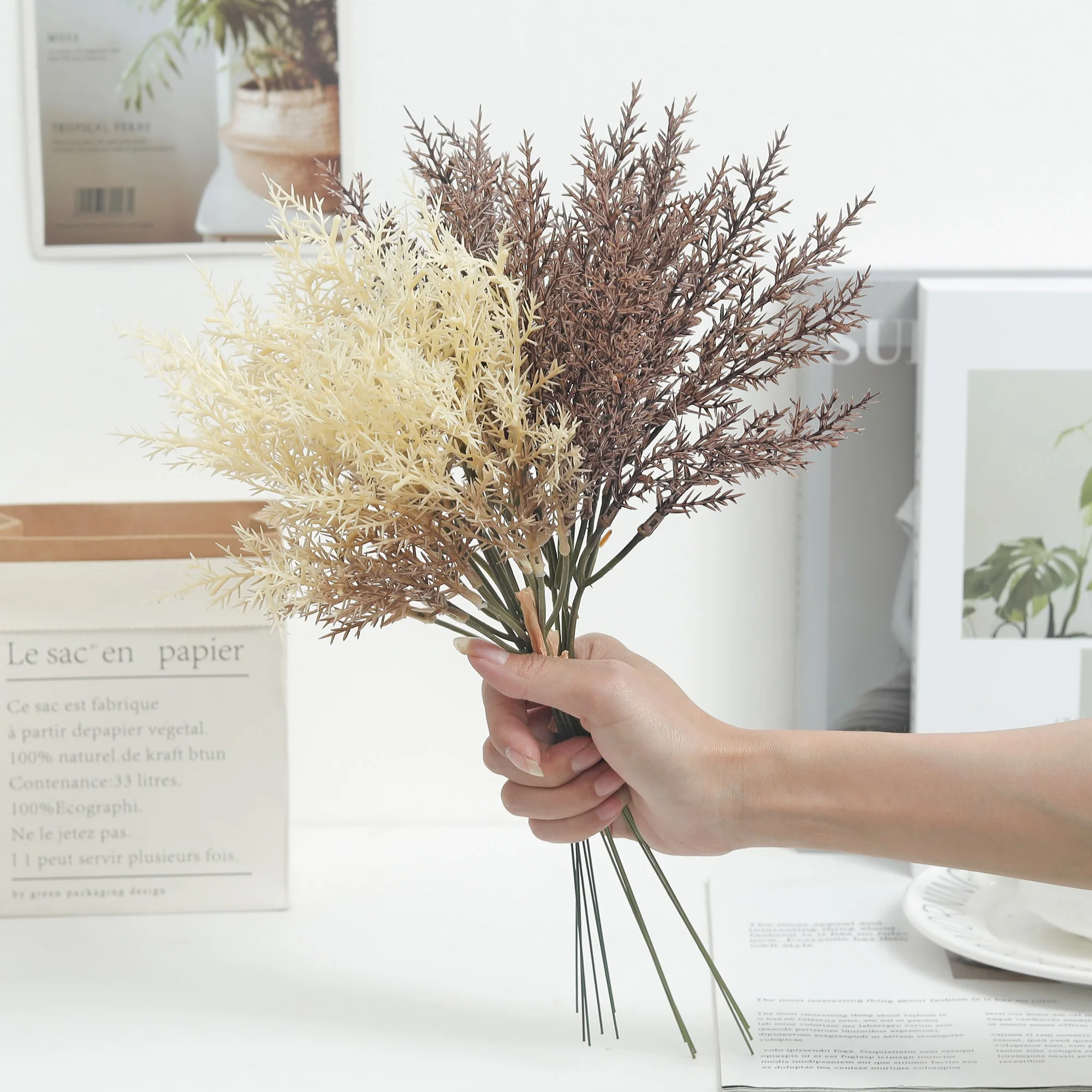 Sandy Beige Bundled Wheatgrass - đánh giá và giá Dried Flower Bunch