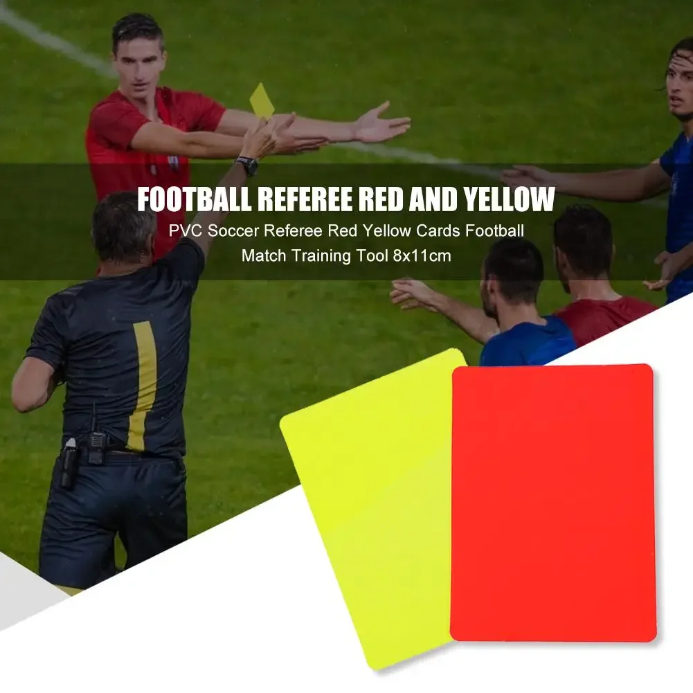 2-100pcs Red Yellow Card Multi-function 3.2x4.3Inch Soccer Referee Red Cards for Football Match Training Referee Accessories Hot
