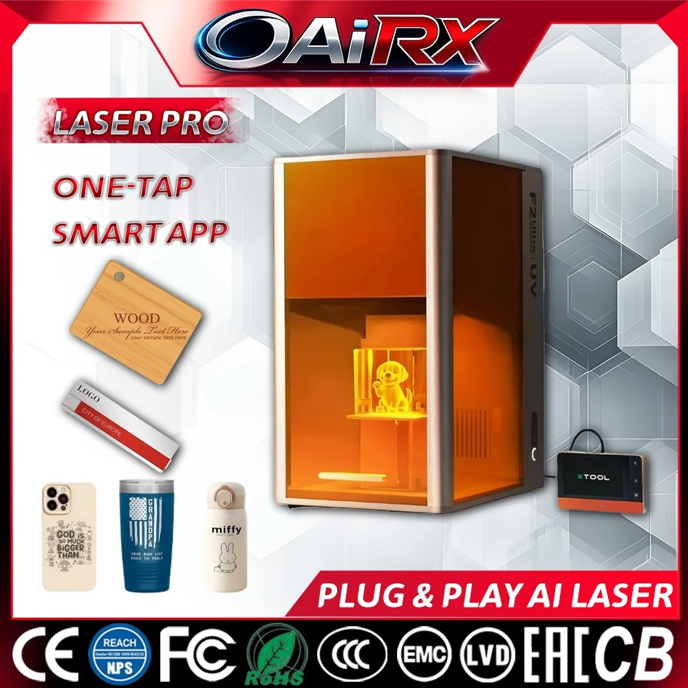 

Лазерный гравер F2 UV 355 нм с микроточечной гравировкой, ЧПУ, 220*220 мм, высокоточная гравировка акрила, пластика, керамики - AI-калибровка