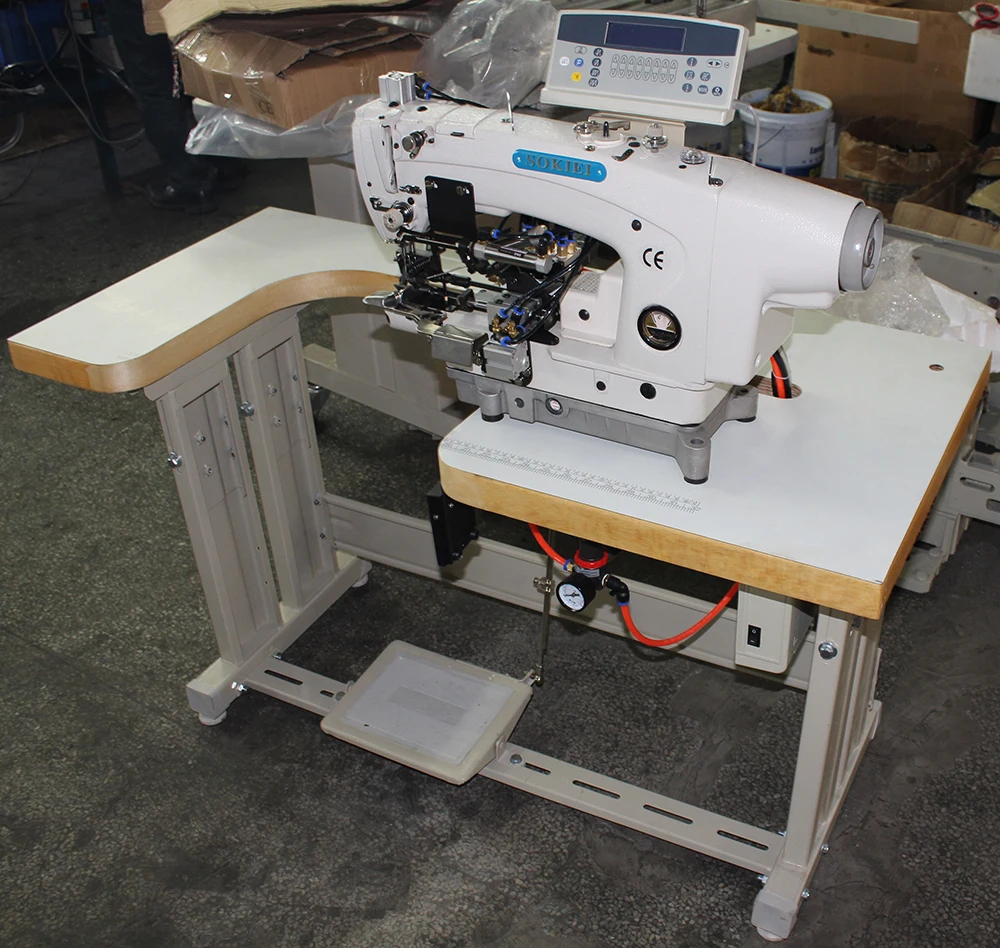Industrial Automatic Jeans Bottom Hemming Machine Chain Stitch & Lockstitch Combo High-Speed Programmable With Motor & Gear