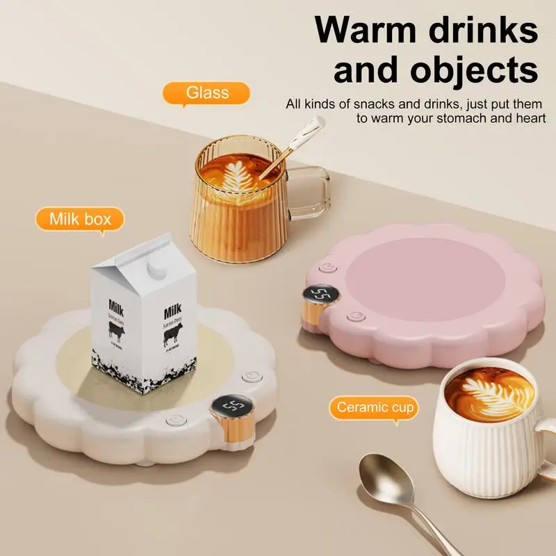 Electric cup heater fast heating with digital display smart constant temperature multifunctional milk coffee heating pad