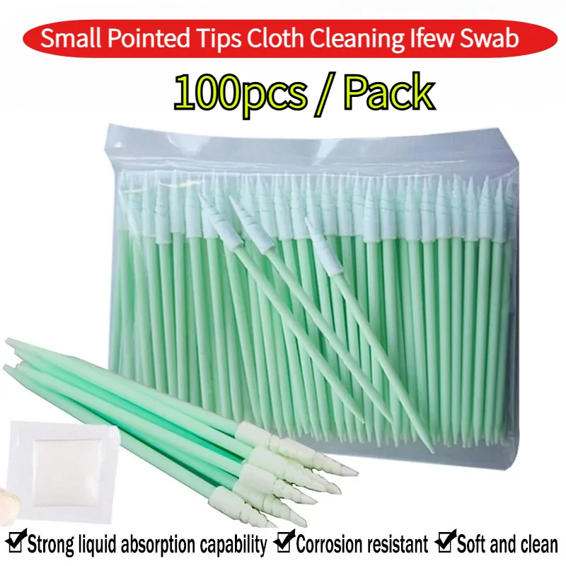 Small Pointed Tips Sponge Cleaning Swab Foam Swabs Qtips Electronic Clean Solvent Stick Q-Tip for PCB Board Camera Optica Q Tip