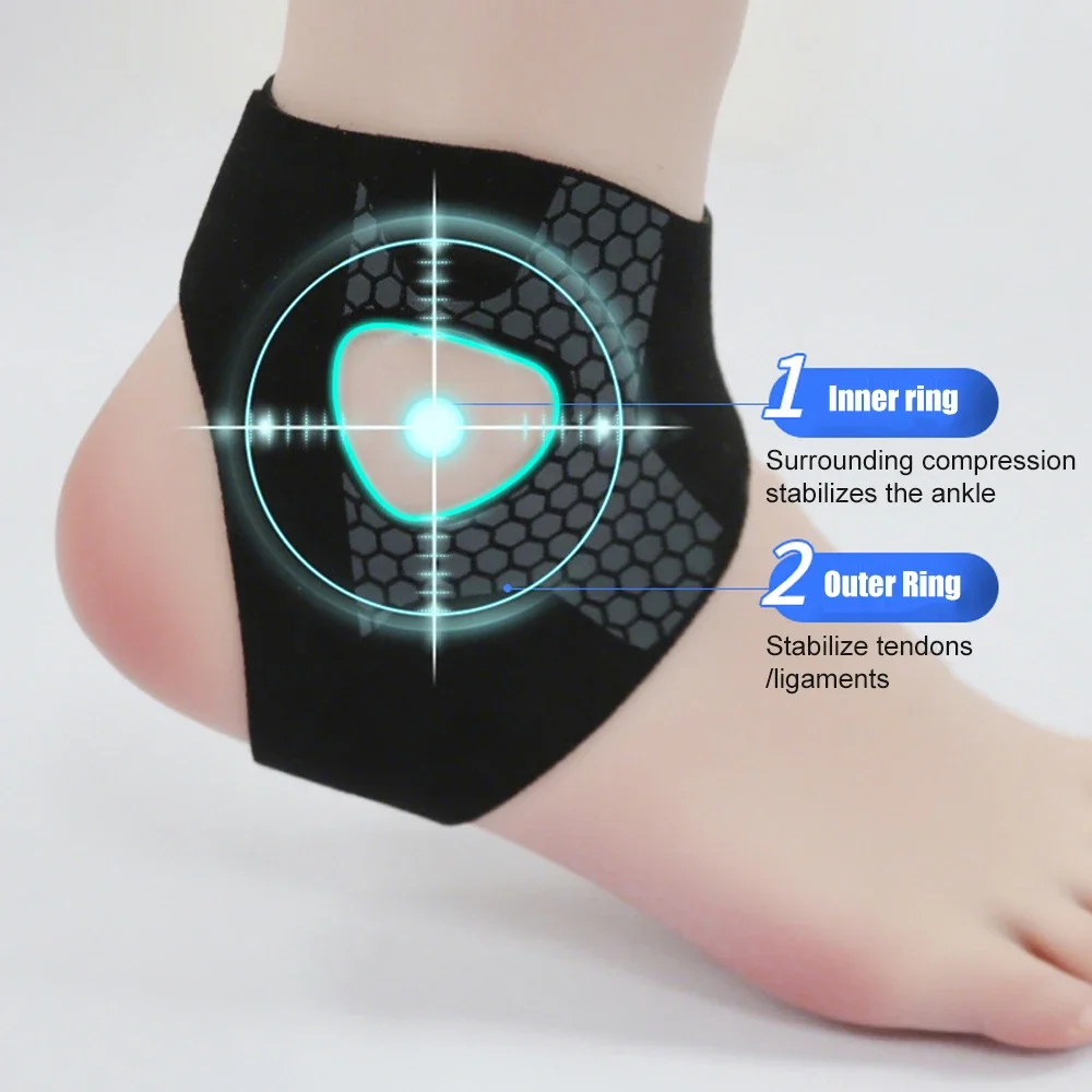 1 Stück Knöchelstütze aus atmungsaktivem Neopren, Kompressions-Knöchelbandage für Männer und Frauen, elastische Fußbandage zum Schutz bei Sportverletzungen