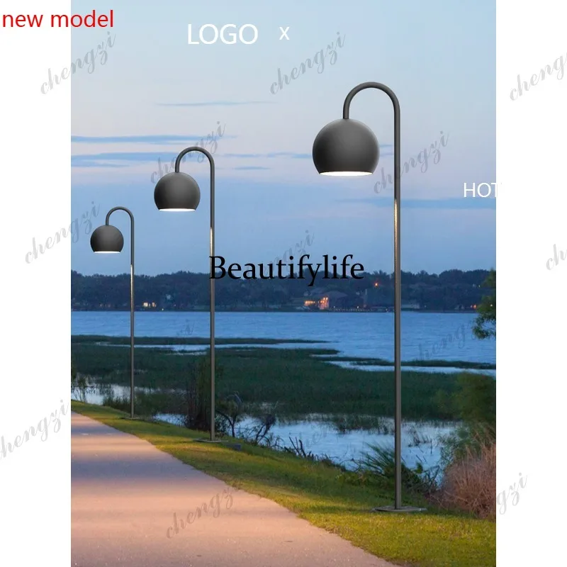 EE182 Solar outdoor sales department courtyard villa high pole light modern simple community park landscape light