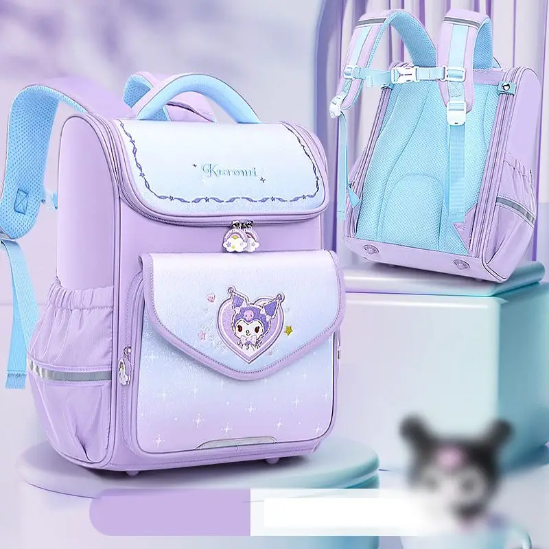 Sanrioed Kuromi Melody Cinnamoroll Hello Kitty Children Backpack Cute Schoolbag Student Cartoon Large Capacity Shoulder Bag Gift