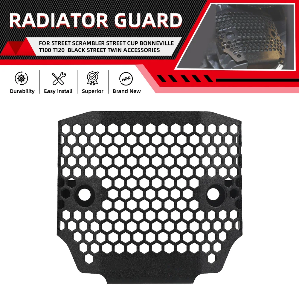 Motorcycle Rectifier Grille Guard Protector Radiator Grill Cover For Street Scrambler Street Cup Twin Bonneville T100 T120 Black