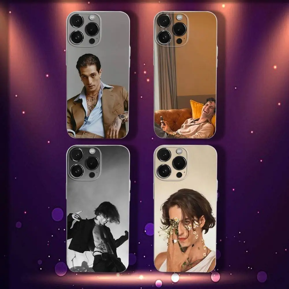 

D-Damiano Singer David Phone Case For iPhone 17,16,15,14,13,12,11,Pro,Max,Plus,E,SE4,Air,Mini Transparent Cover