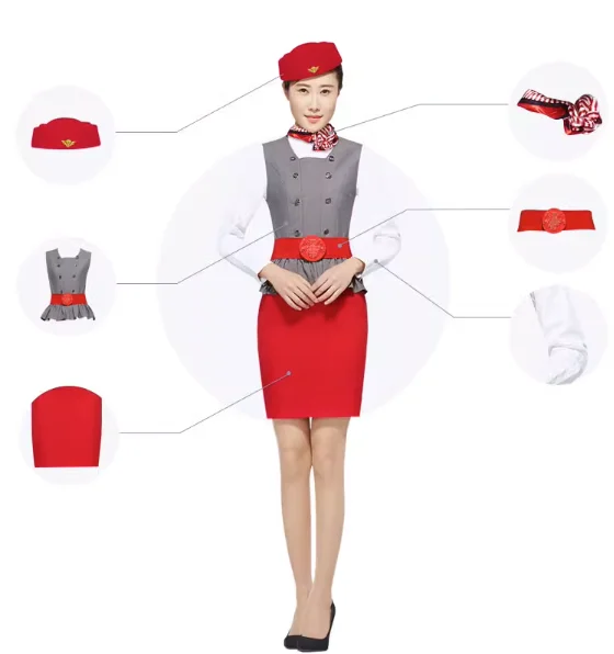 Hochwertige Luftfahrt Uniform Pilot Shirt Airline Pilot Uniform Mode Rock Airline Stewardess Uniform