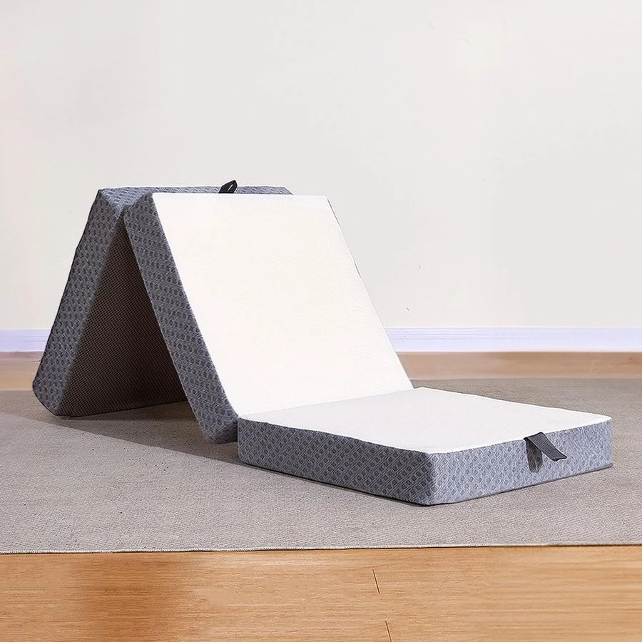 

Складной односпальный матрас 75 дюймов (длина) x 25 дюймов (ширина) x 4 дюйма (толщина), трехсекционный, из пены с эффектом памяти