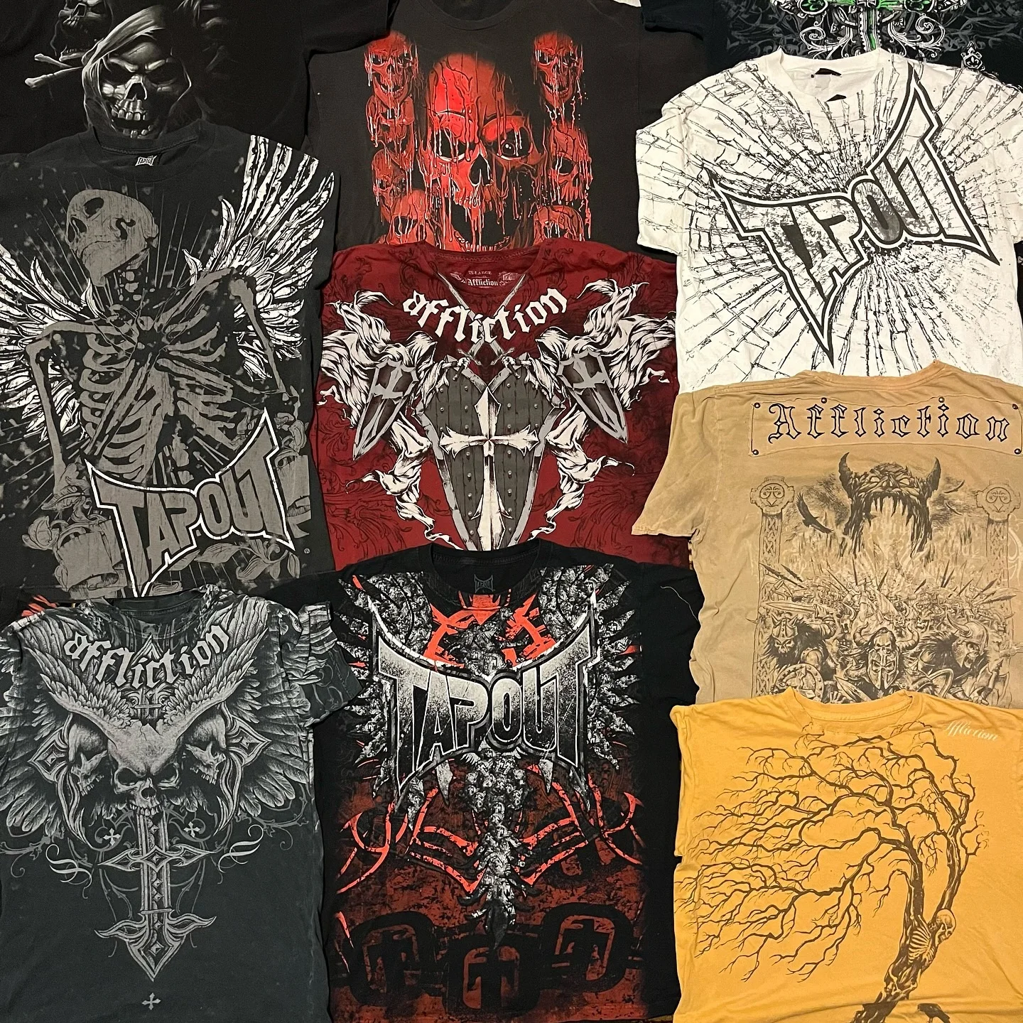 Affliction Street Fashion Cotton Pattern Printing Y2K Short
