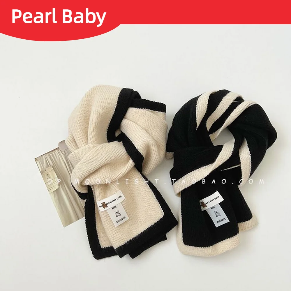 

Kids' Warm Scarf Fashion Children's Scarf Knitted Autumn and Winter Warm Thickened Male and Female Baby Windproof Baby Scarf Set