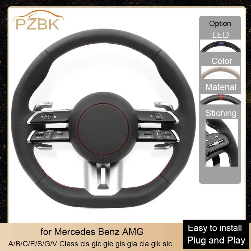 

Customize Any Color Car Steering Wheel Assembly for Mercedes Benz AMG E C A S Class GLA GLC GLB GLE W117 W166 W177 W197 W205