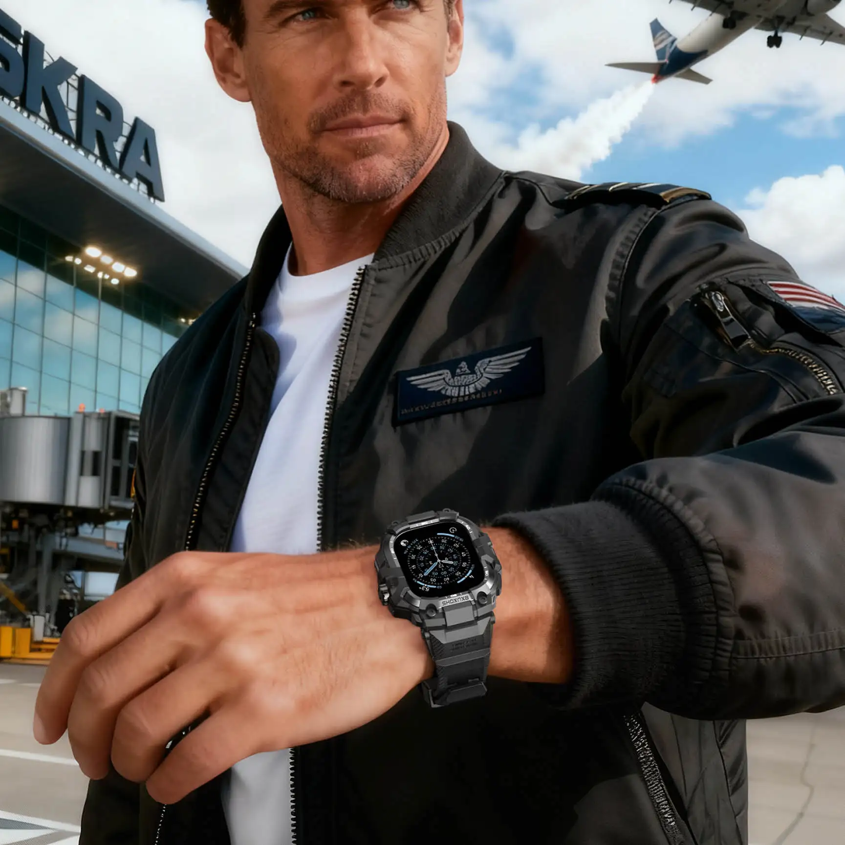 

Case+Tactical Strap for Apple Watch bands Ultra 3 2 49mm 46mm 45mm 44mm TPU Cover Metal Bracelet iwatch series 11 10 9 8 7 6 SE