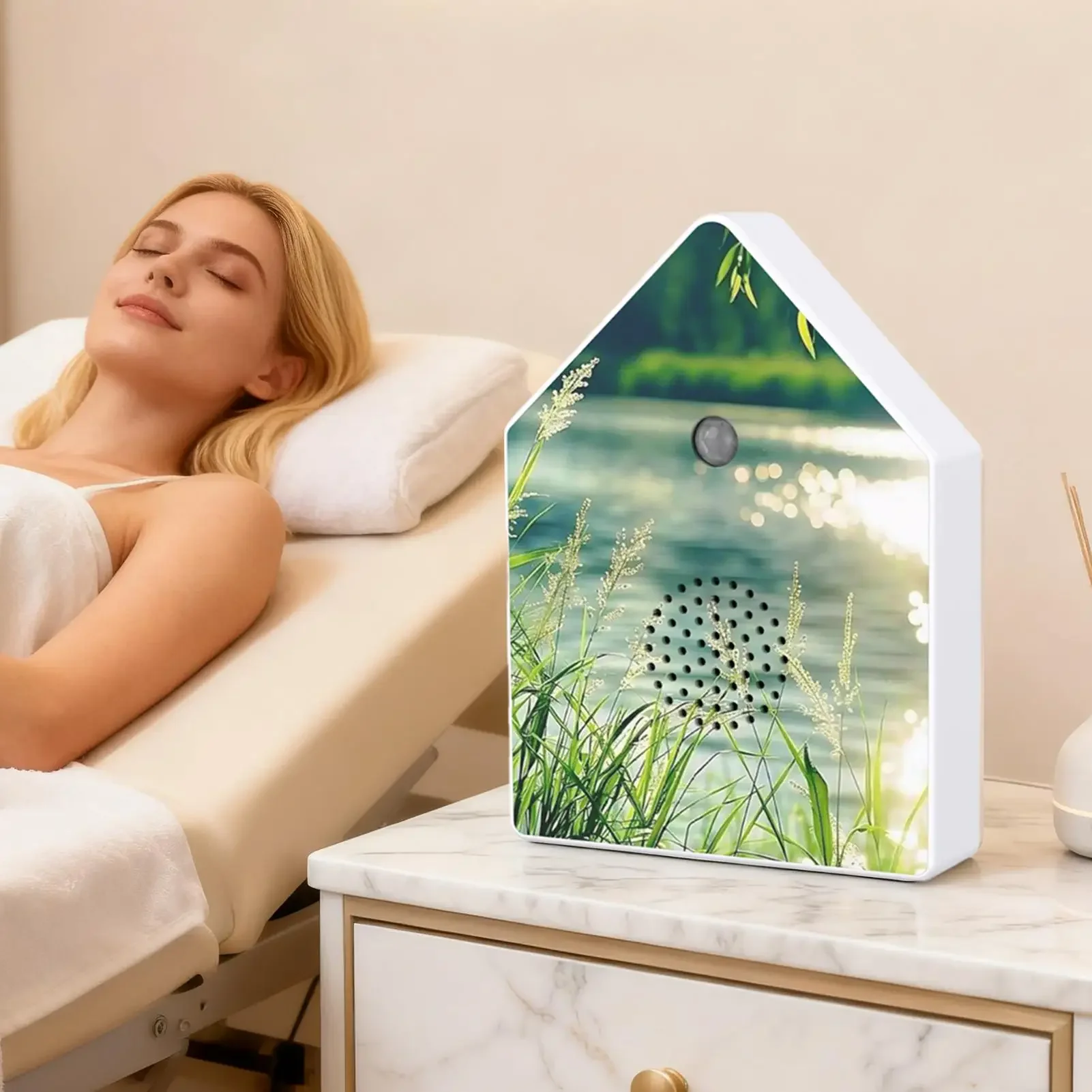 Bird Music Box White Noise Device With Timer Nature Chirping Box With Motion Sensor For Home Garden Bedroom Bathroom Yoga Spa