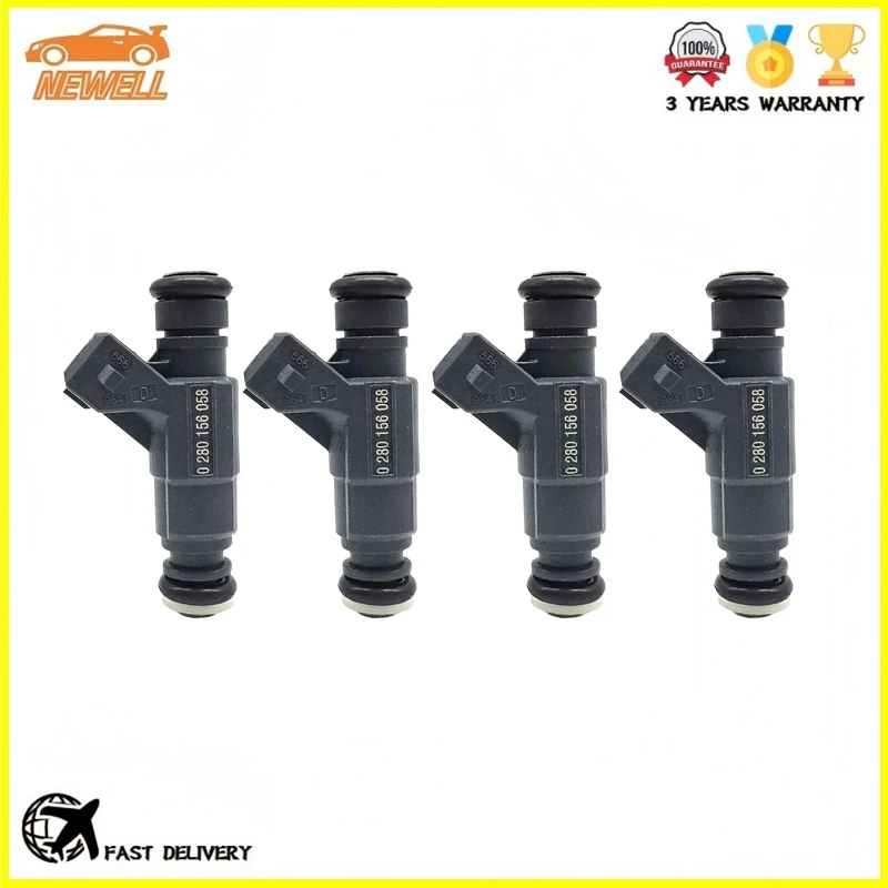 4pcs 0280156058 Fuel Injector For Volkswagen Passat 1.8L L4 1998-2005 For Chang 'an Star Changhe Aideer Zhongyi Songhua River