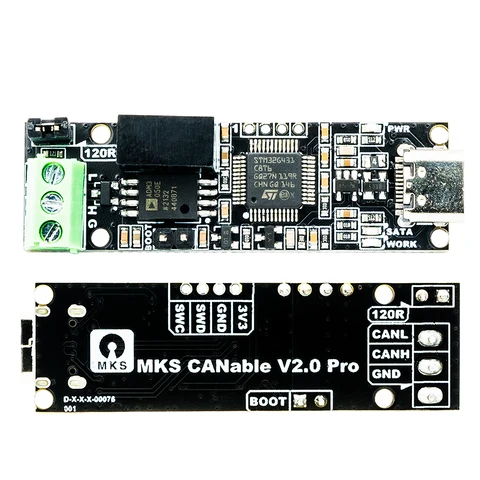 Анализатор адаптера Makerbase CANable 2.0 USB-CAN для CANFD и SocketCAN — детальный вид товара