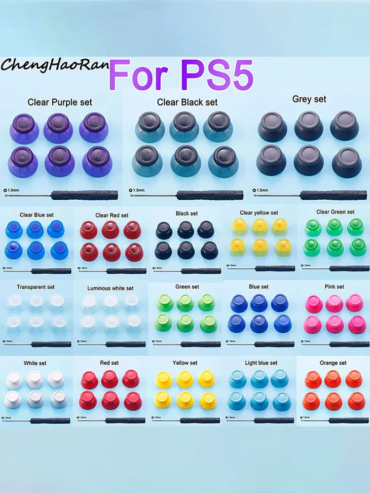 1 Satz für ps5 Thumbs tick Grip Cap für Sony Playstation 5 3D Analog Joystick Cover Controller Knopf Ersatz zubehör