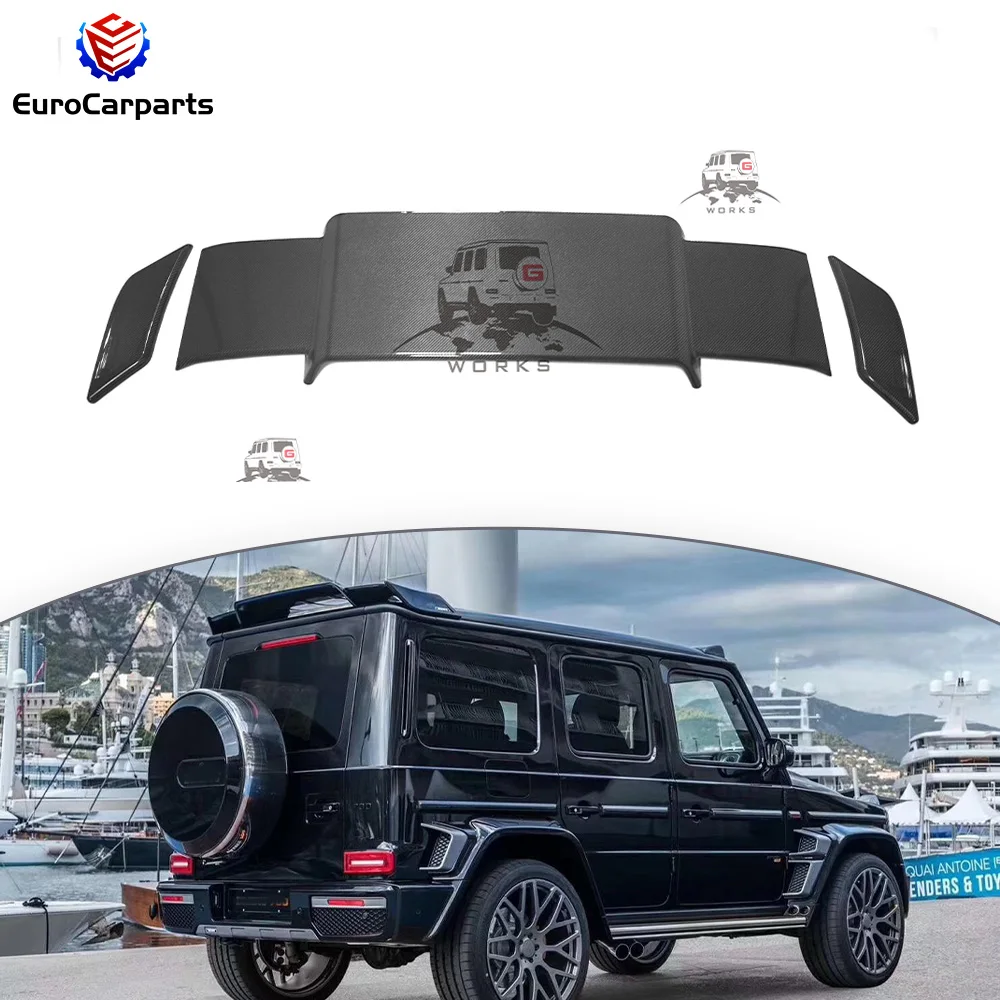 

G Class W464 W463A BA Style Rear Wing Dry Carbon Fiber Exterior Accessories 2019 Year Up Rear Spoiler Roof Spoiler Tail Wing