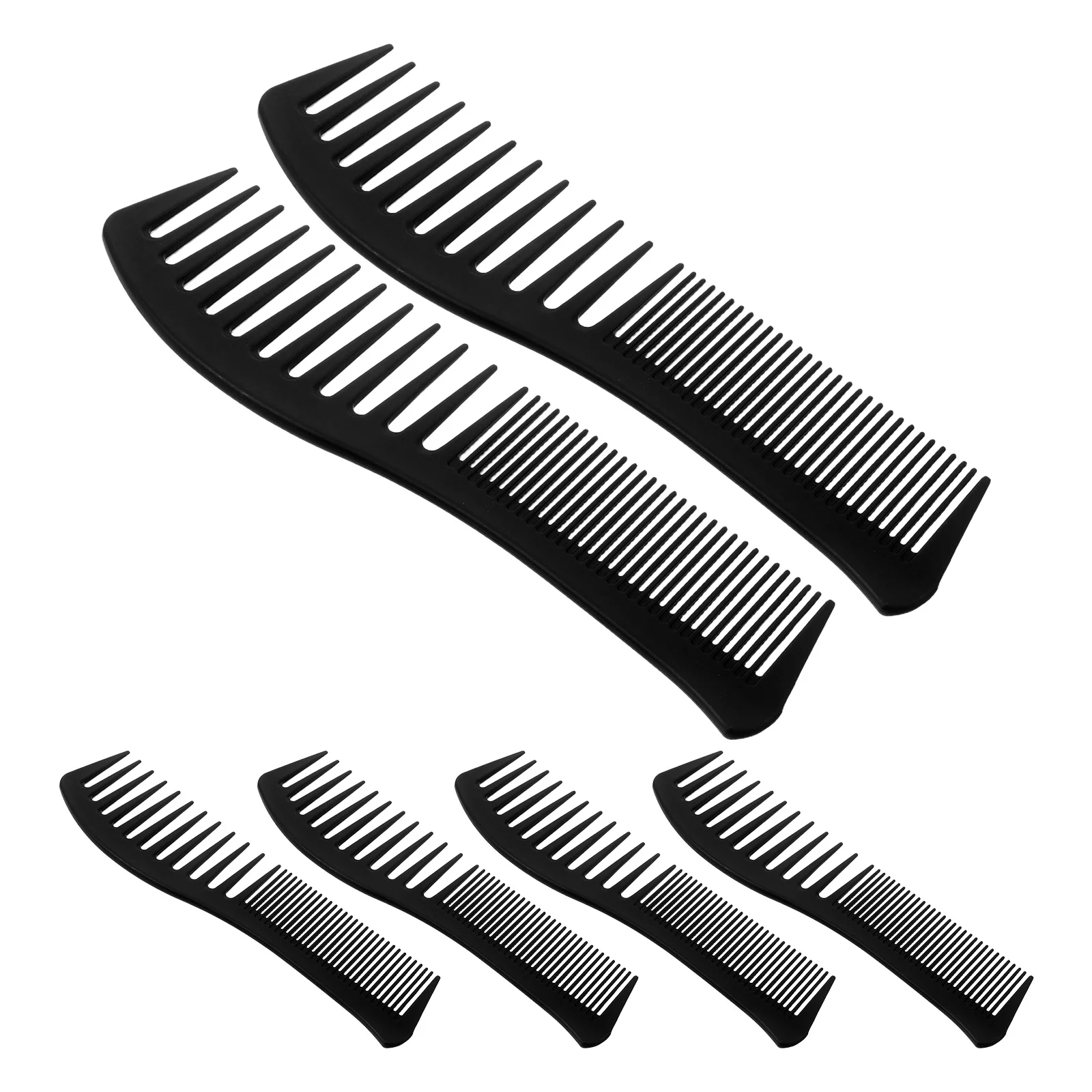 

6Pcs Dual-Purpose Barber Combs Heat-Resistant Wide Tooth Styling Tool for Blow-Drying Detangling Hairdressing Salon Use
