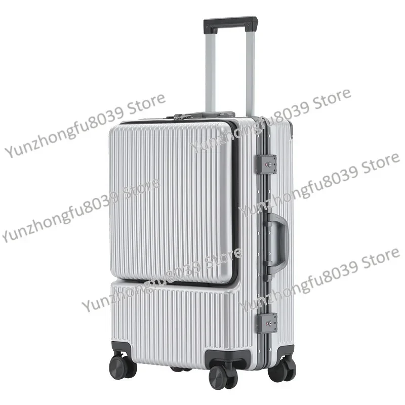 

Suitcase Boarding case PC front opening 20 inch trolley case Suitcase aluminum frame dense