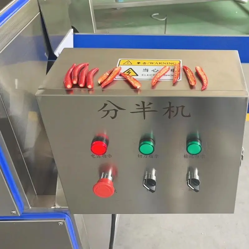 Hot Sale Fruit Half Cutting Machine Cabbage Splitting Machine Large Capacity Chili Halving Machine FL Customized