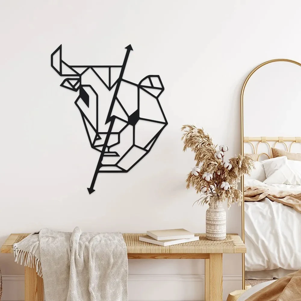 1 Piece of Bull and Bear Stock Market Metal Wall Art, Home Office Wall Decoration, Designed Specifically for Financial Enthusiasts