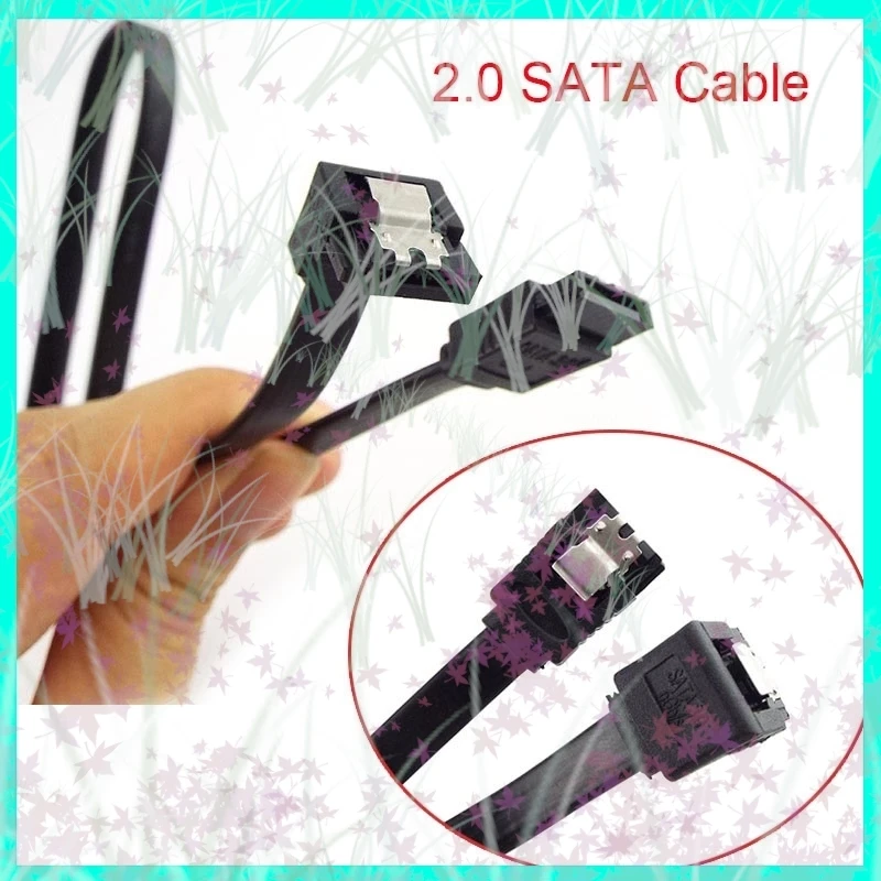 Cavo SATA 2.0 da 40/45 cm 3.0 Linea dati 3.0 a disco rigido SSD Cavo adattatore dritto da 90 gradi per scheda madre Asus MSI Gigabyte E3