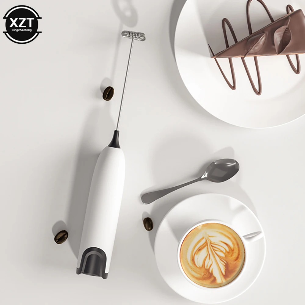 Electric Milk Frother Kitchen Drink Foamer Whisk Mixer Stirrer Coffee Cappuccino Creamer Whisk Frothy Manual Blend Whisker Egg