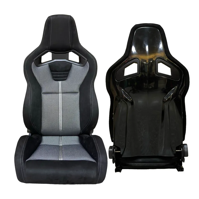 Hot Selling Fiberglass Carbon Fiber Sim Racing Bucket Car Adjustable Leather Suede Universal Fit