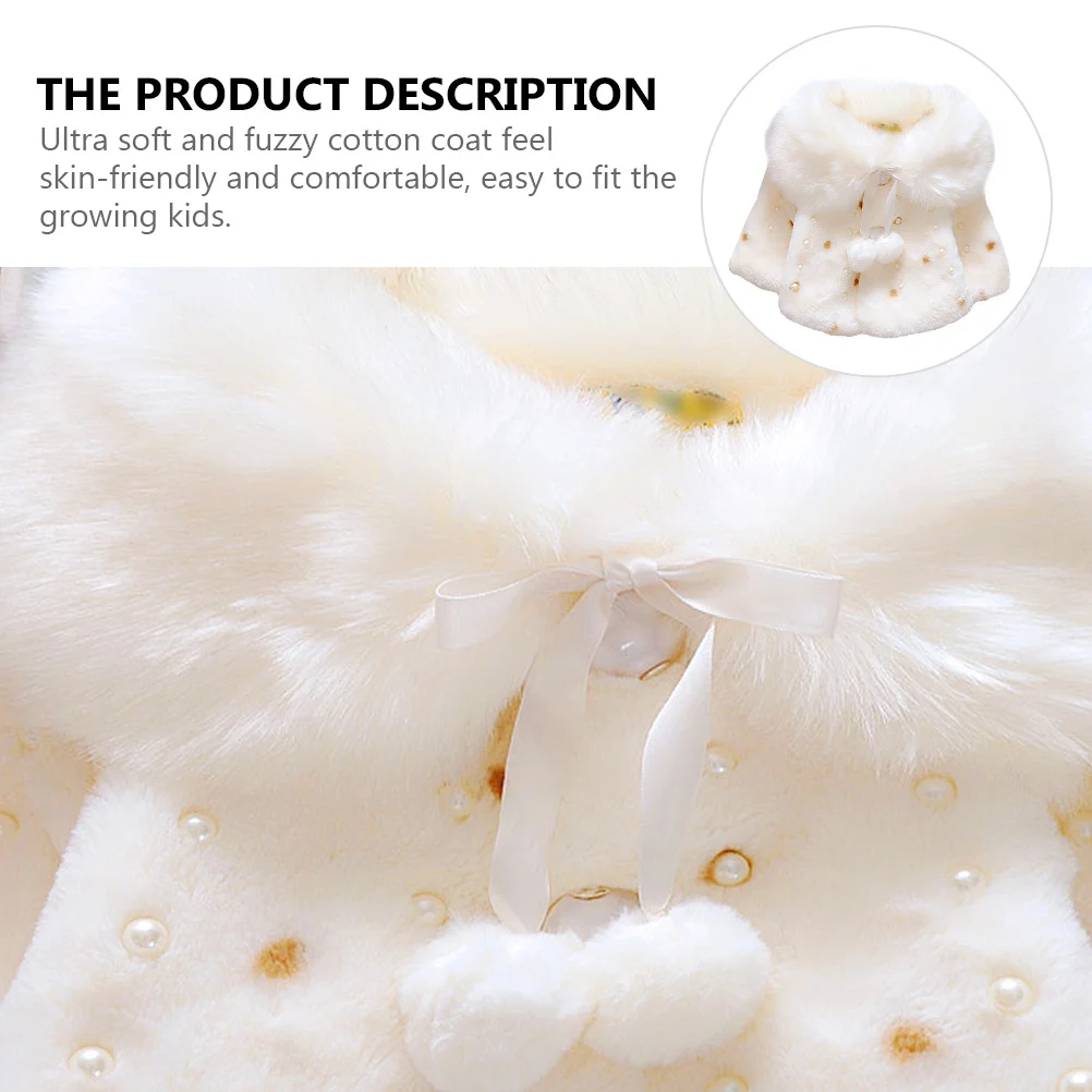 

Baby Girl Winter Cape Coat Lightweight Thick Cotton Coat Button Closure Warm Outerwear Thicken Outerwear Toddler Outwear