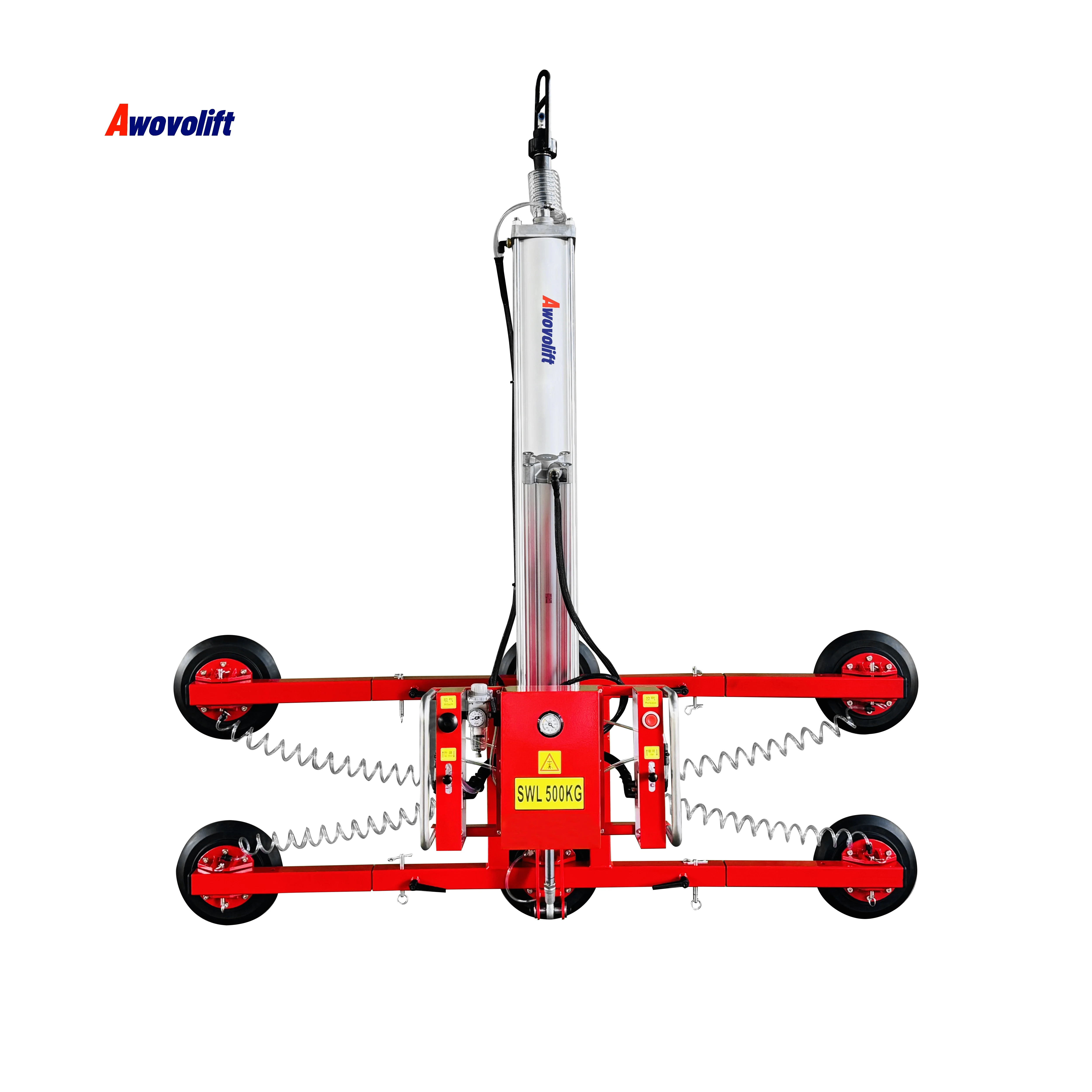 

Awovolift Air Pneumatic Heavy Duty Glass Vacuum Lifter Suction Hook for Tilt Granite Glass Processing Sucker Cup Lifter CE 500KG