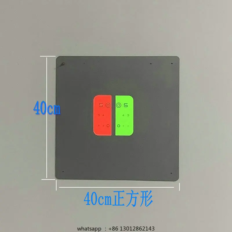 

Stereoscopic optometry, whiteboard, eye chart projection board