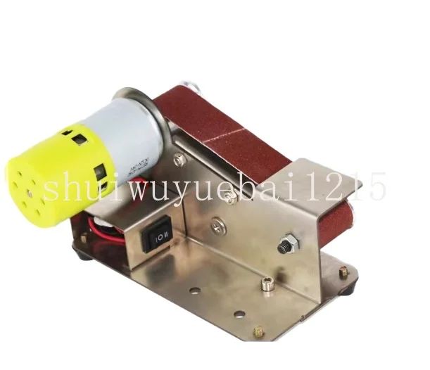 

Micro Electric Sharpening Machine Mini Electric Belt Sander DIY Polishing Grinding Machine Adjustable Speed Polisher Machine