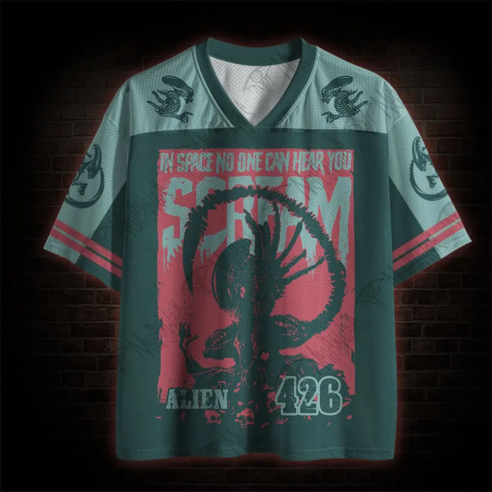 2026 Neue Film-Sportmode Kurzarm-V-Ausschnitt Streetwear für Erwachsene und Kinder Gothic-Stil Horror-Fans Geschenk