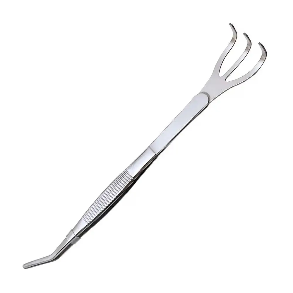 2-in-1 Stainless Steel Root Rake With Bonsai Tweezers With Ergonomical Handle Soil Farming Tool For Succulents Crafting C3r5