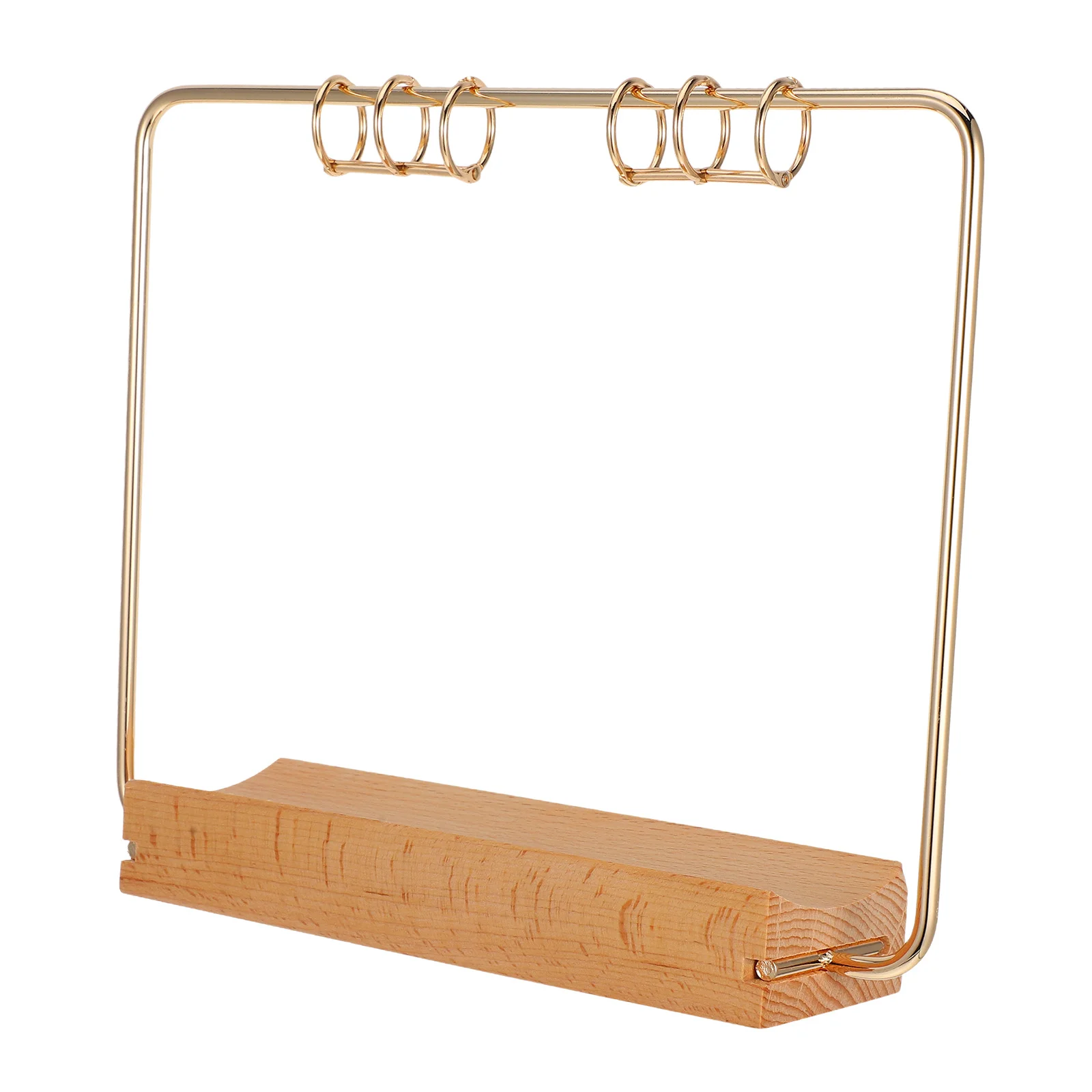 

1 set 1 Set Metal Stand Iron Flip Calendar Rack Desk Calendar Holder Space Saving For Office Home School Use