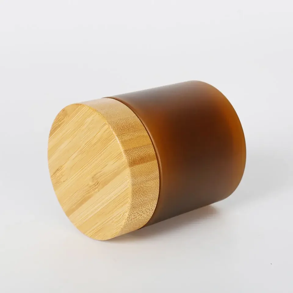 Amber PET Plastic Body Butter Scrub Container Cosmetic CreamJars Skin Care Cosmetic Packaging With Screw Cap Cream Jars With Lid