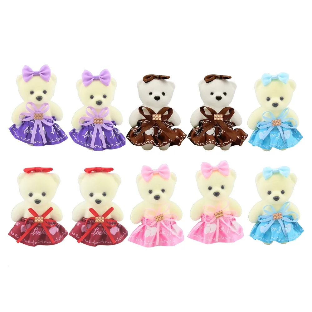

10 шт./компл. пенопластовый медведь, плюшевые игрушки из пенопласта, плюшевые животные, плюшевая кукла, мини-медведь, букет цветов, сделай сам, 11 см, мультяшный букет, кукла