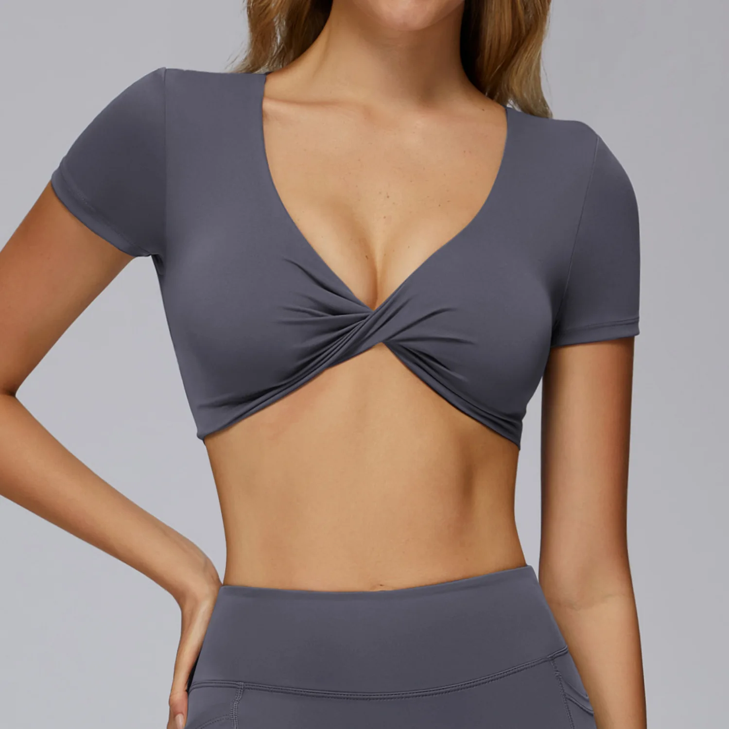 

Одежда для йоги, тренировочная рубашка для женщин, короткий топ для спортзала, спортивные рубашки с открытой спиной для женщин, короткий топ для фитнеса, быстросохнущий