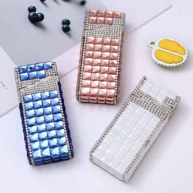 Sparkling Diamond Cigarette Case with Automatic Cover for 20 Slim Cigarettes - Creative Gift for Women