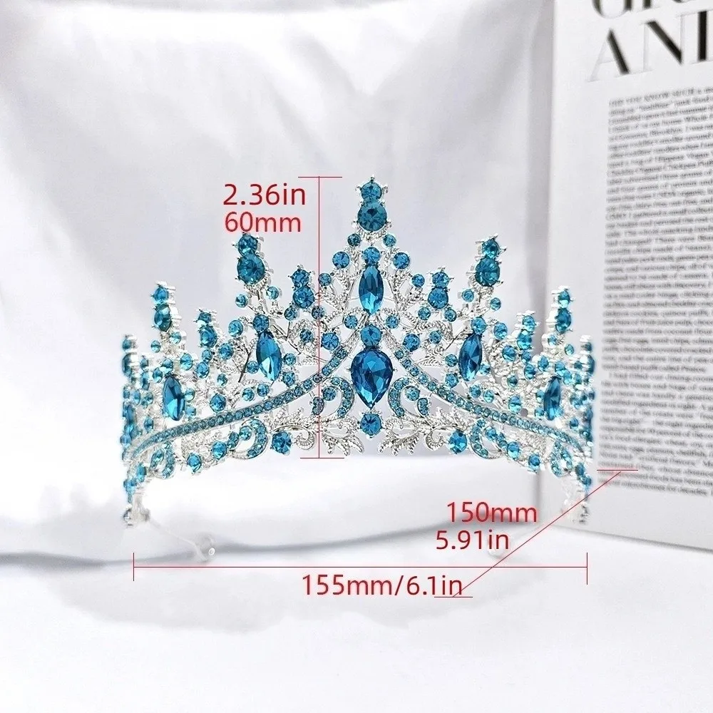 أغطية الرأس مجوهرات الشعر الباروك كريستال التيجان الفاخرة الأنيقة الباروك الملكة التيجان خمر لامعة زخرفة الأميرة تاج الزفاف