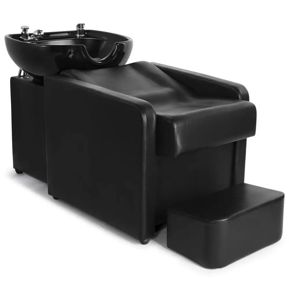 

70" Shampoo Bowl Barber Backwash Chair Sink Chair with oot Pedal, rest or Spa Beauty Sn