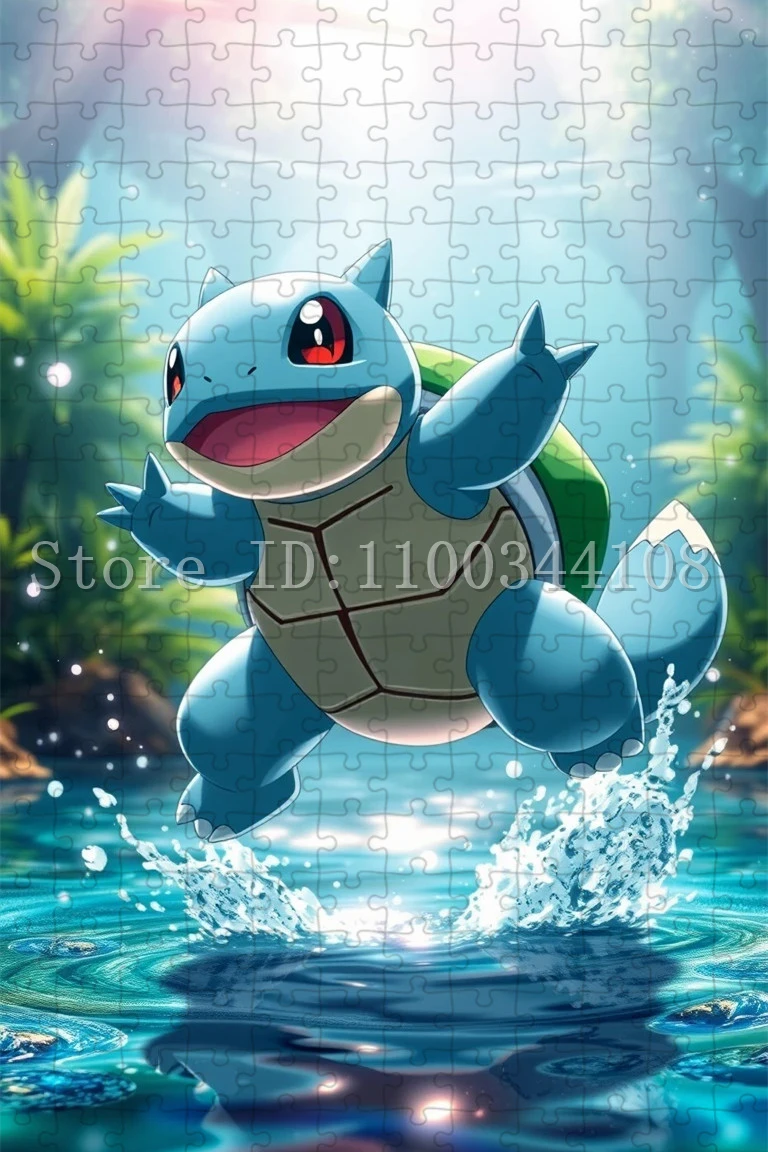 Pokemon Sprite Wartortle Puzzles 300/500/1000 Teile Cartoon Charakter Puzzles für Kinder Intelligenz Spiel Spielzeug