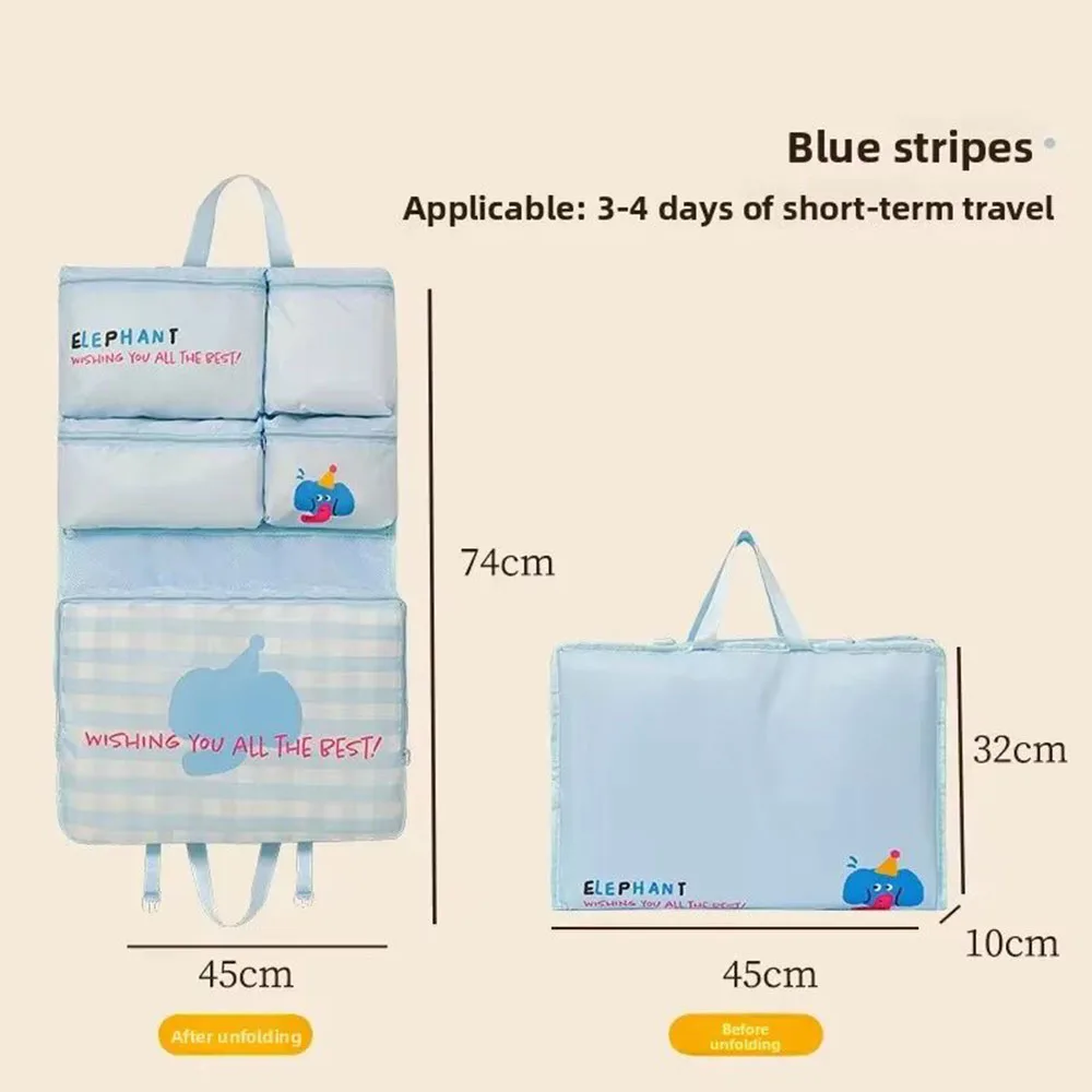 Foldable Travel Storage Bag Portable Hanging Waterproof Multi-functional with Separate Compartment Organizer for Underwear Socks image 6