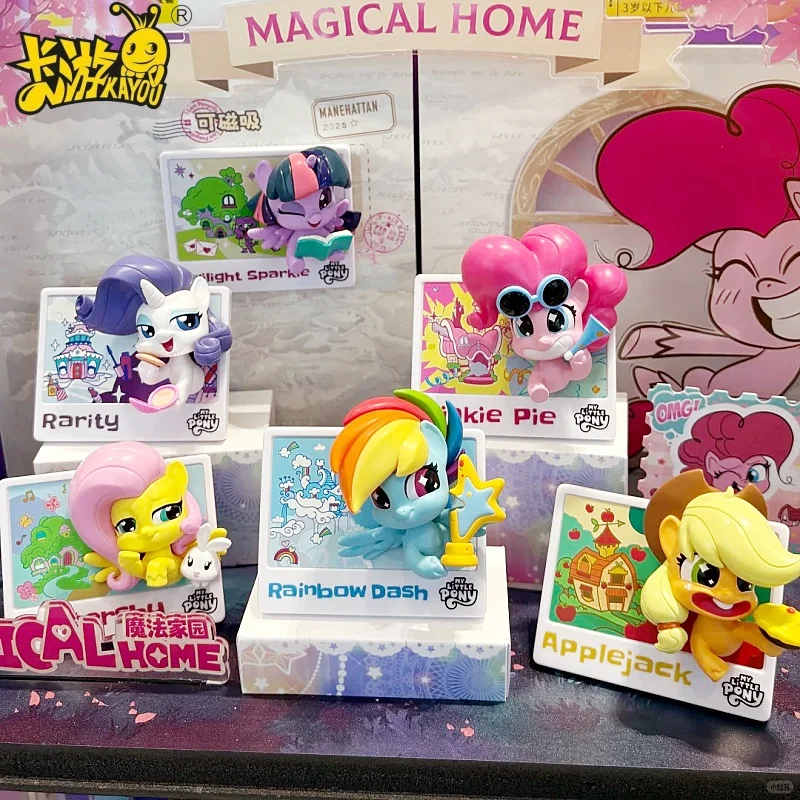 

Новая стереоскопическая 3d фоторамка Kayou My Little Pony Q-Version, наклейка на холодильник, украшение, слепая коробка, редкие рождественские подарки