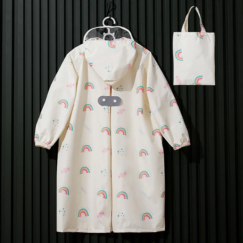 2024 Children\'s Raincoat Girls Primary School Poncho Kindergarten Baby Waterproof Clothing Lightweight Breathable Summer Light