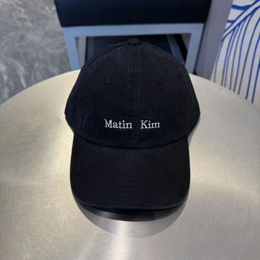 MATIN KIM Kpop Style Vintage Letter Embroidered Snapback Unisex Dad Hat Casual Cotton Harajuku Streetwear Outdoor Sport Caps