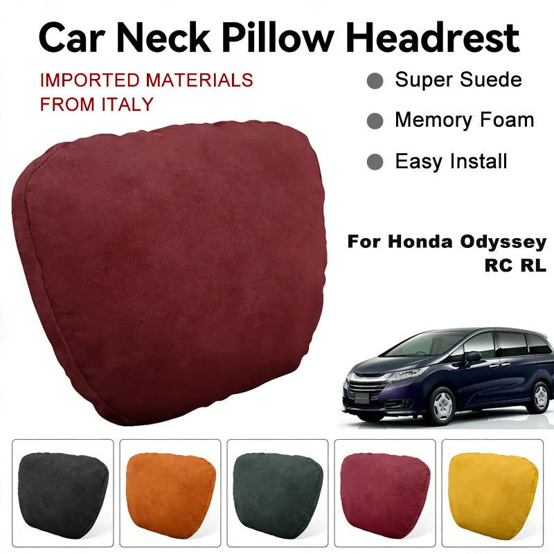 

Italy Suede Car Neck Rest Pillow For Honda Odyssey RC RL Seat Head Neck Support Cushion Auto Interior Accessories