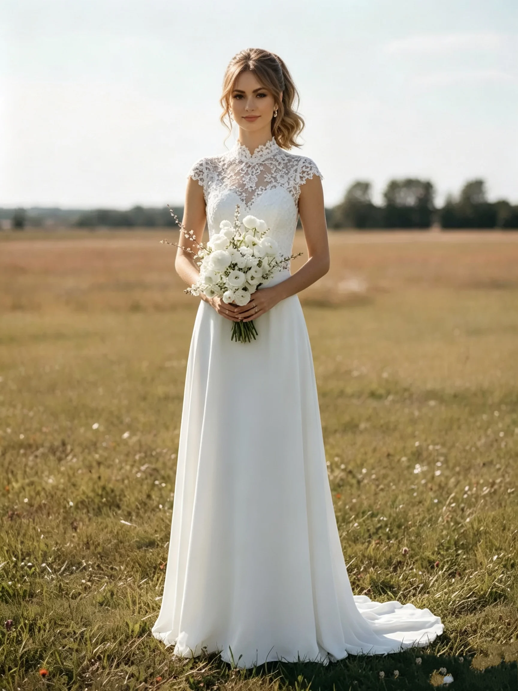2026 Customized Summer Chiffon Skirt With Train Women Boho Brides Skirts White A Line Formal Floor Length Maxi Prom Party Skirt