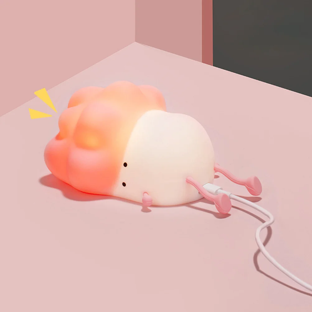 سيليكون ضوء الليل لطيف الكرتون بطة Led أباجورة لغرفة النوم 30 دقيقة الموقت اللمس عكس الضوء